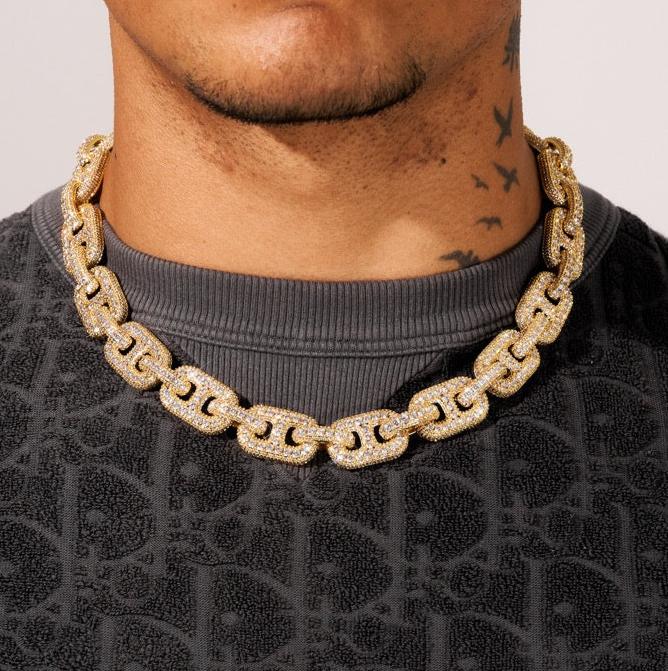 17mm G-Link Diamond Chain Gold – Adamans - Main Image