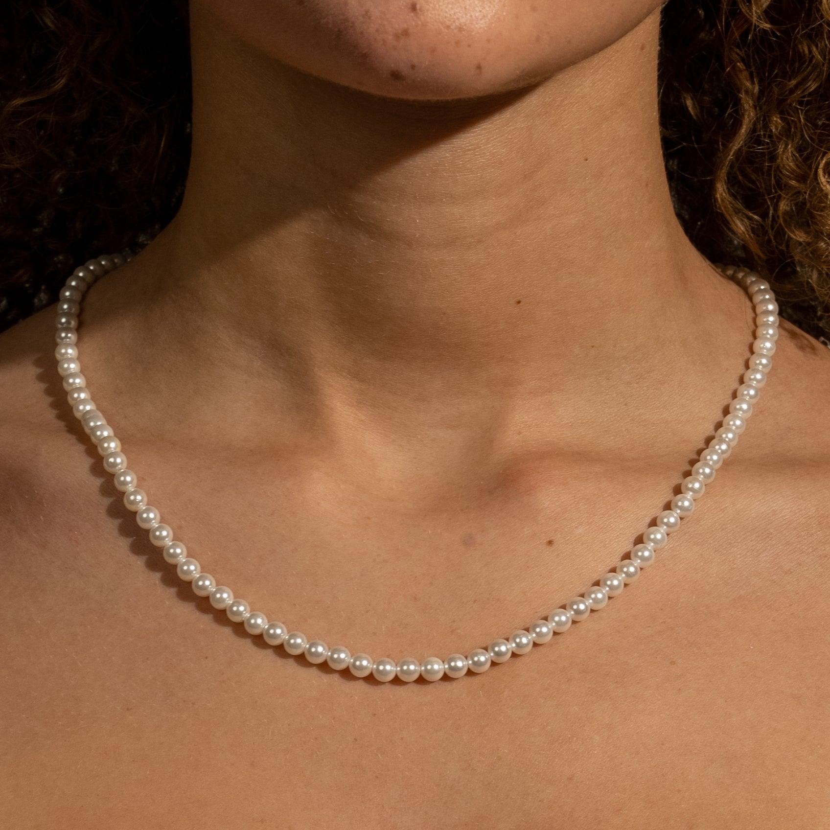 5mm Sterling Pearl Necklace