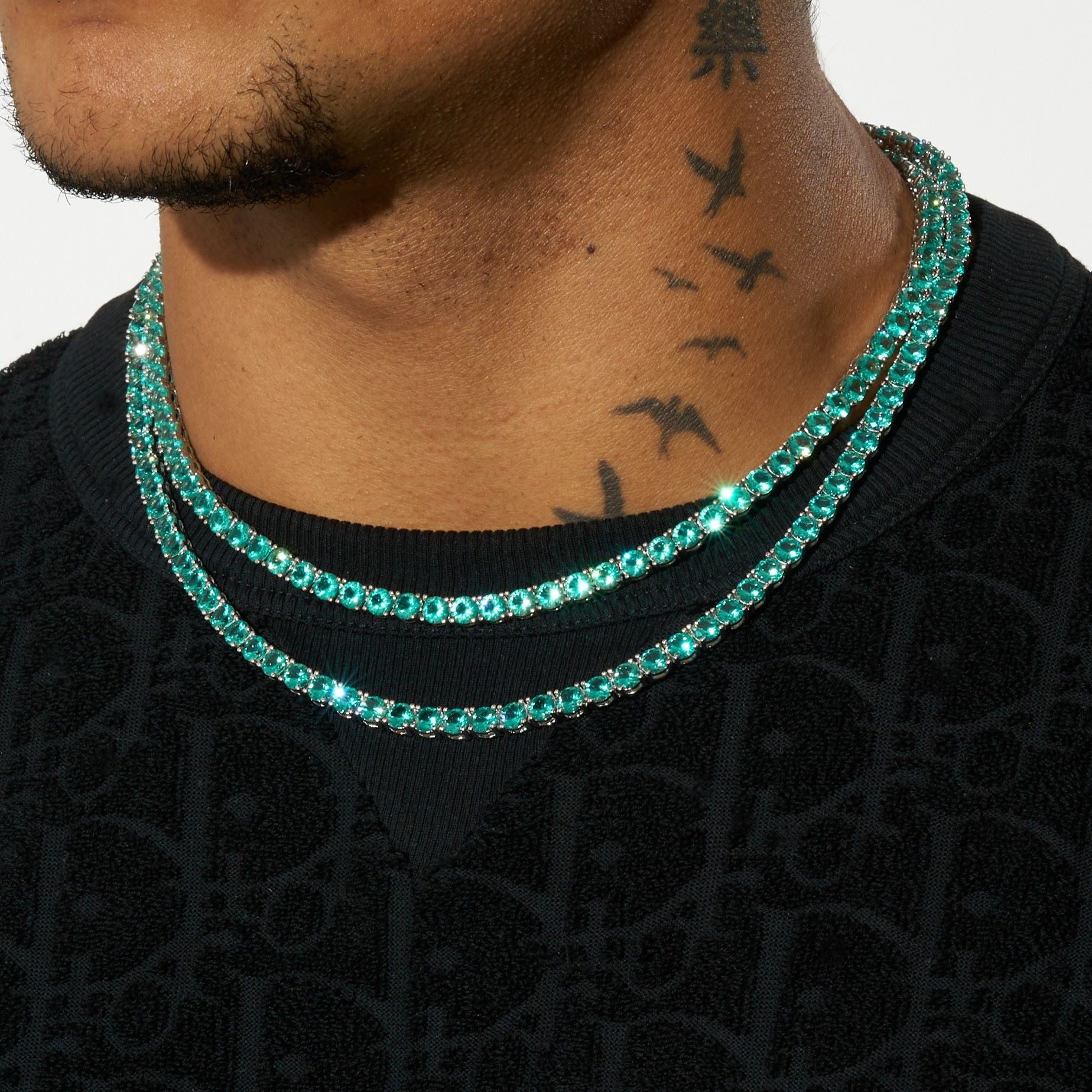 5mm Tennis Chain - Green Emerald – Adamans