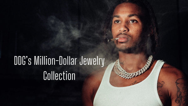 An image of rapper 'DDG' wearing cuban link chains