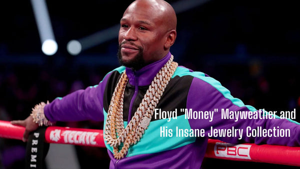 Money Mayweather in the ring with his bling