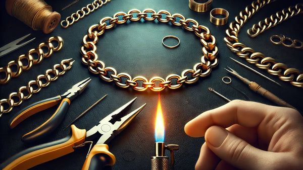 An image showing a cuban link being repaired