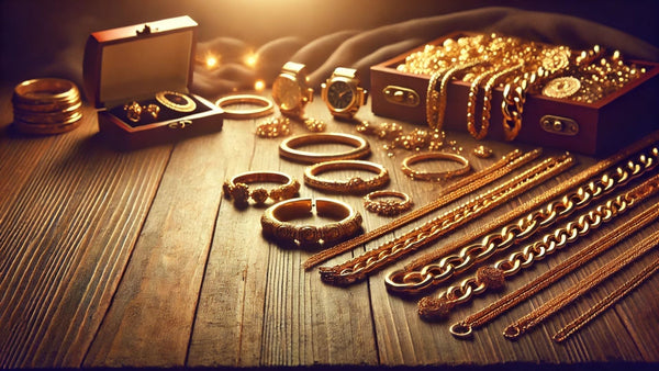 An image showing load of styles of gold jewelry