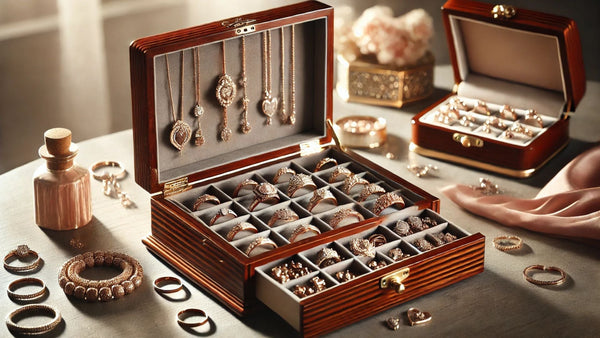 An image showing properly stored jewelry