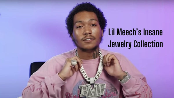 Lil Meech holding his 500k BMF chain