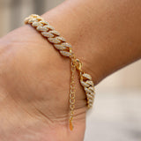 10mm Cuban Anklet - Gold