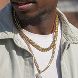 10mm Cuban Chain - Gold