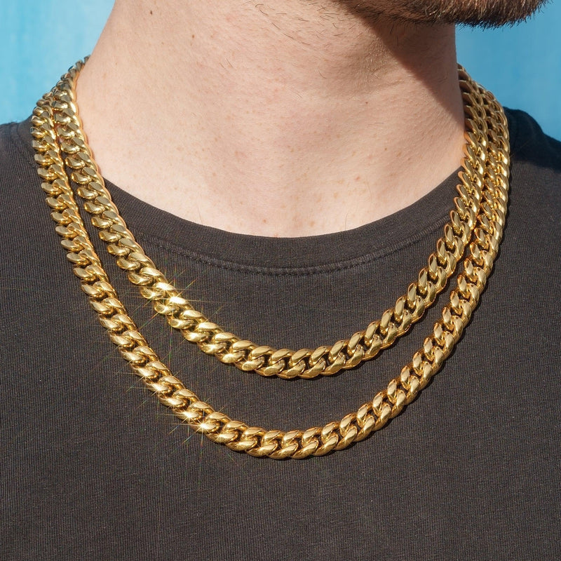 10mm Cuban Chain - Gold