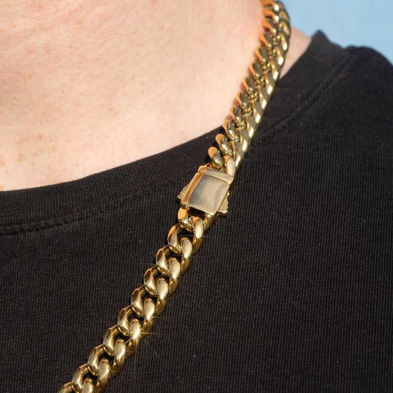 10mm Cuban Chain - Gold