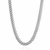 Adamans 18" 10mm Cuban Iced Clasp Chain - White Gold