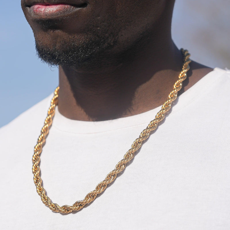 8mm Rope Chain - Gold