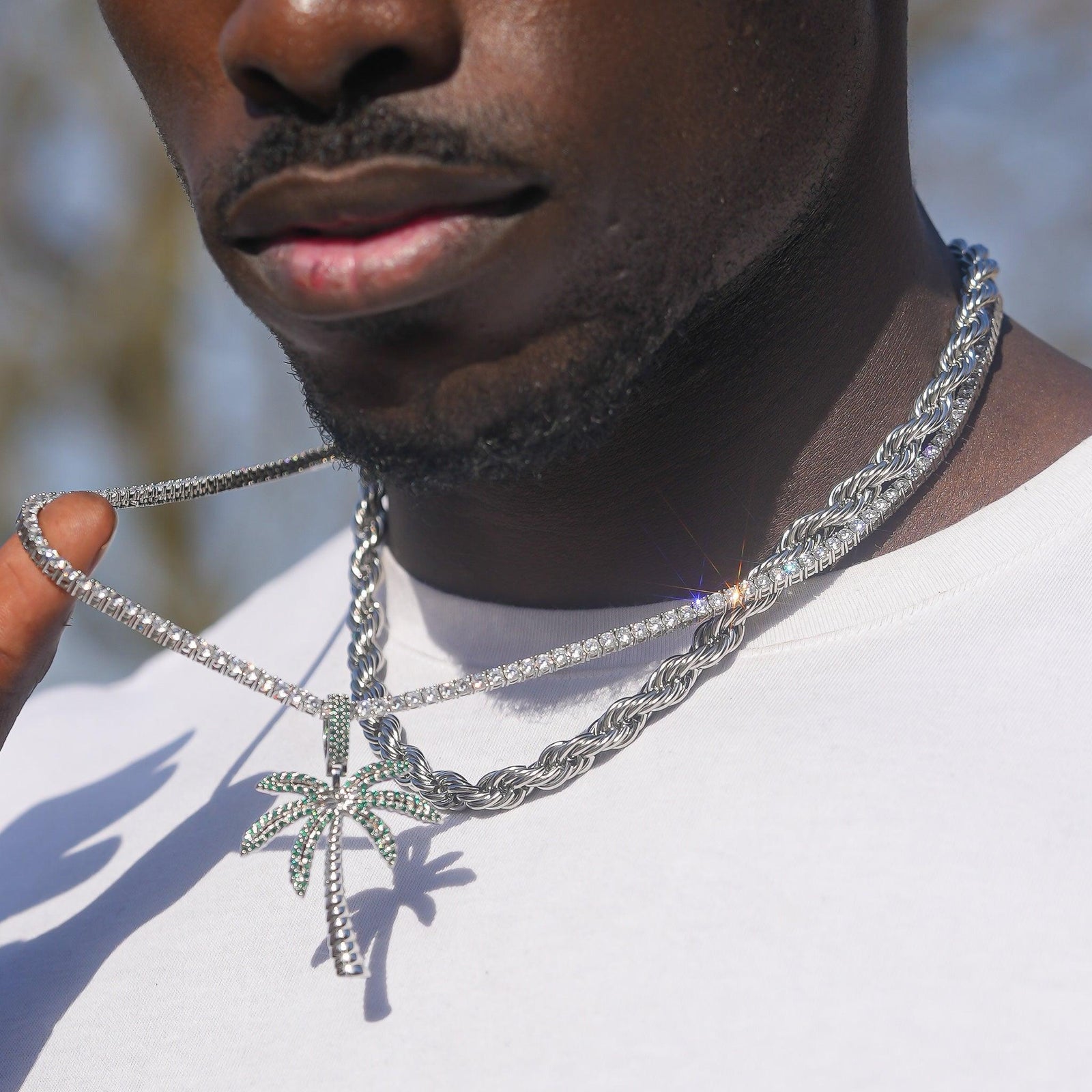 Rope Chain Tennis Chain Diamond Necklace Chains Icebox Diamond