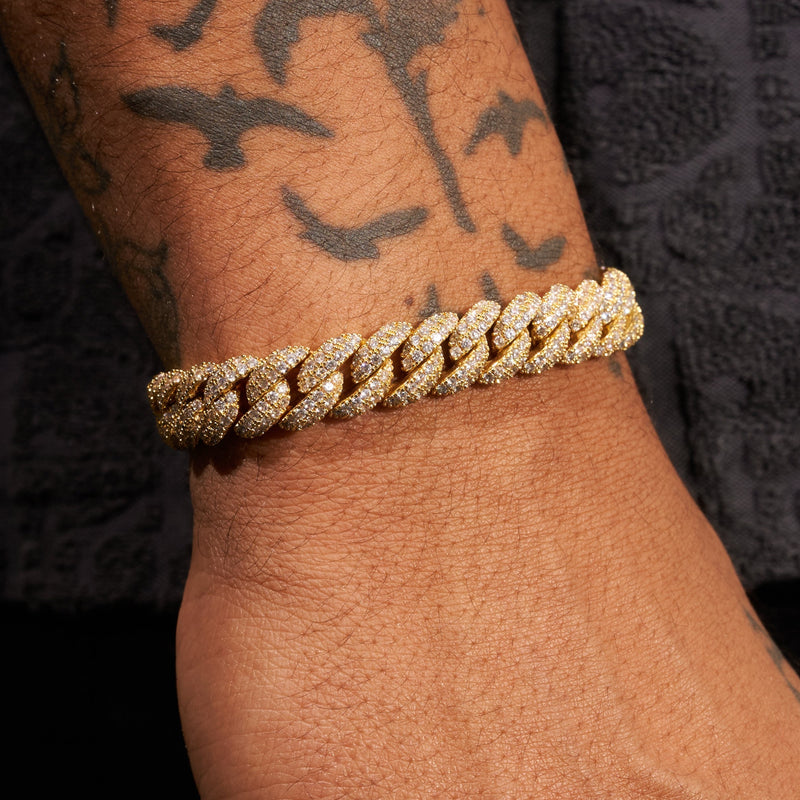 10mm Cuban Bracelet - Gold