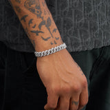 10mm Cuban Bracelet - White Gold