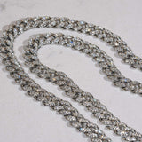 13mm Cuban Chain + Bracelet - White Gold