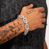 17mm G-Link Diamond Bracelet - White Gold