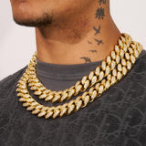 19mm Iced Cuban Chain - Gold