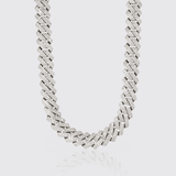 20mm Moissanite Monaco Chain - 925 Silver - D Colour - VVS1