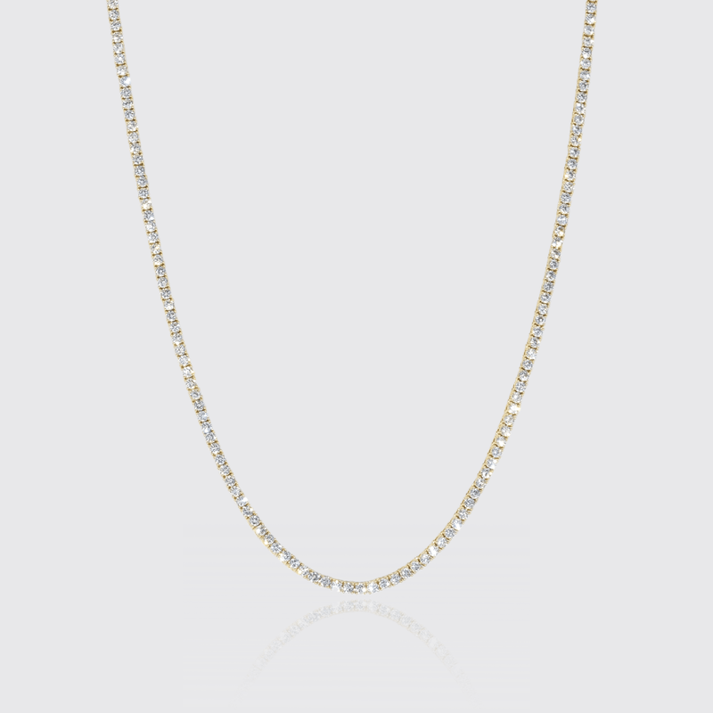 3mm Tennis Chain - Gold