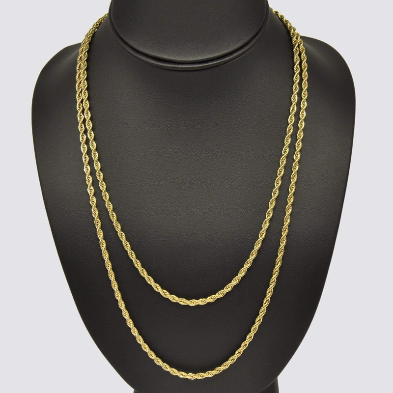 4mm Rope Chain Bundle 20" & 24" - Gold