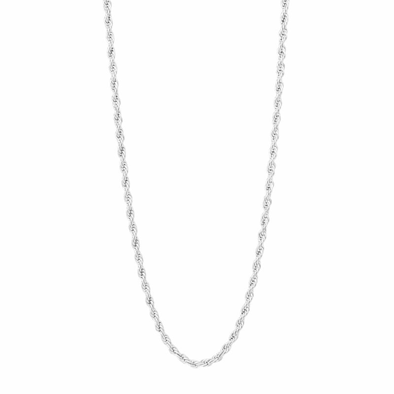 4mm Rope Chain - White Gold