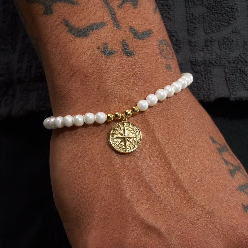 5mm Compass Pearl Bracelet - Adamans - 