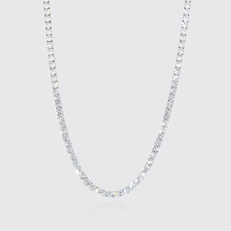 5mm Moissanite Tennis Chain - 925 Silver - D Colour - VVS1 - Adamans