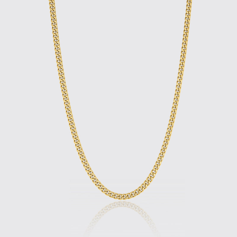 6mm Cuban Chain - Gold