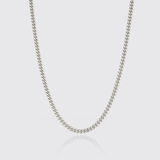 6mm Cuban Chain - White Gold