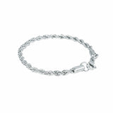 Adamans 7" 6mm Rope Bracelet - White Gold