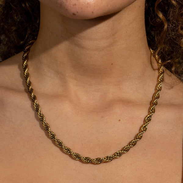 6mm Rope Chain - Gold