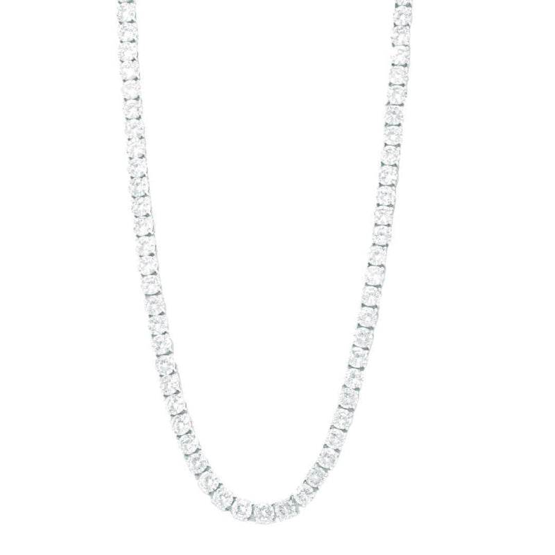 6mm Tennis Chain - White Gold