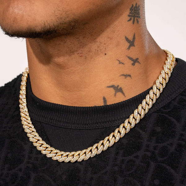 8mm Cuban Link Chain - Gold - Adamans