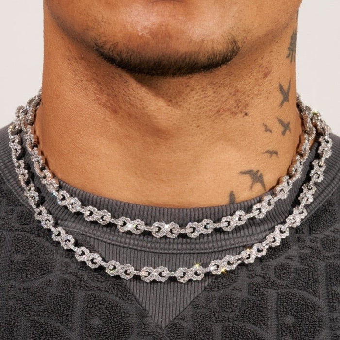 8mm ICED INFINITY CHAIN - WHITE GOLD – Adamans