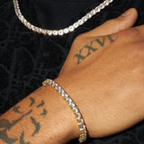 5mm Tennis Chain + Bracelet - Gold