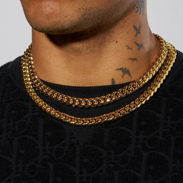 10mm Cuban Chain - Gold