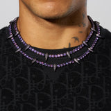 5mm PURPLE PAVE SPIKE TENNIS CHAIN