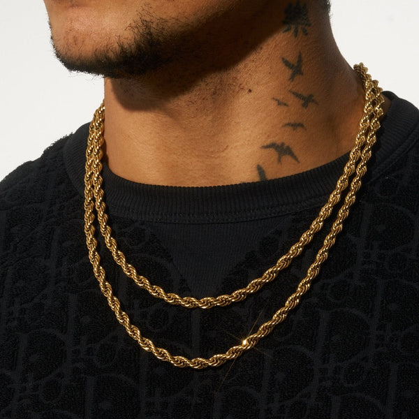 6mm Rope Chain - Gold