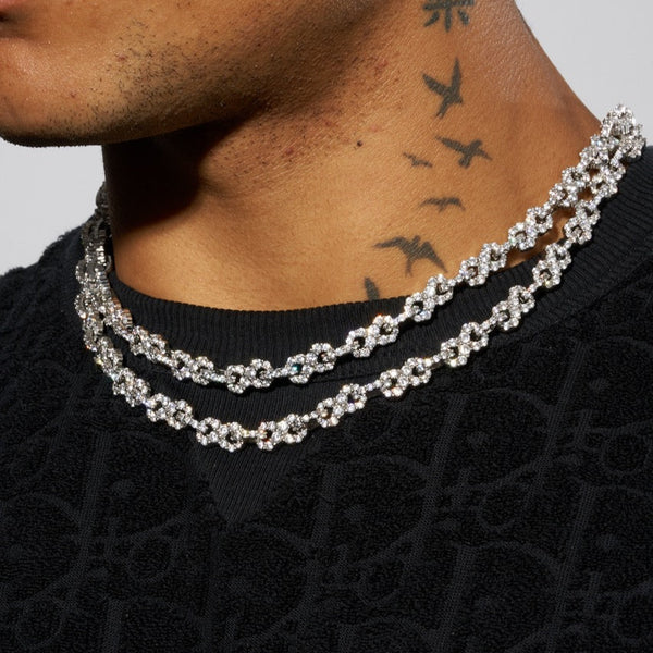 8mm ICED INFINITY CHAIN - WHITE GOLD