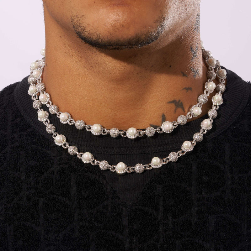 Round Bead Chain - White Gold