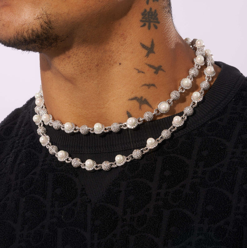 Round Bead Chain - White Gold