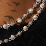 Round Bead Chain - White Gold