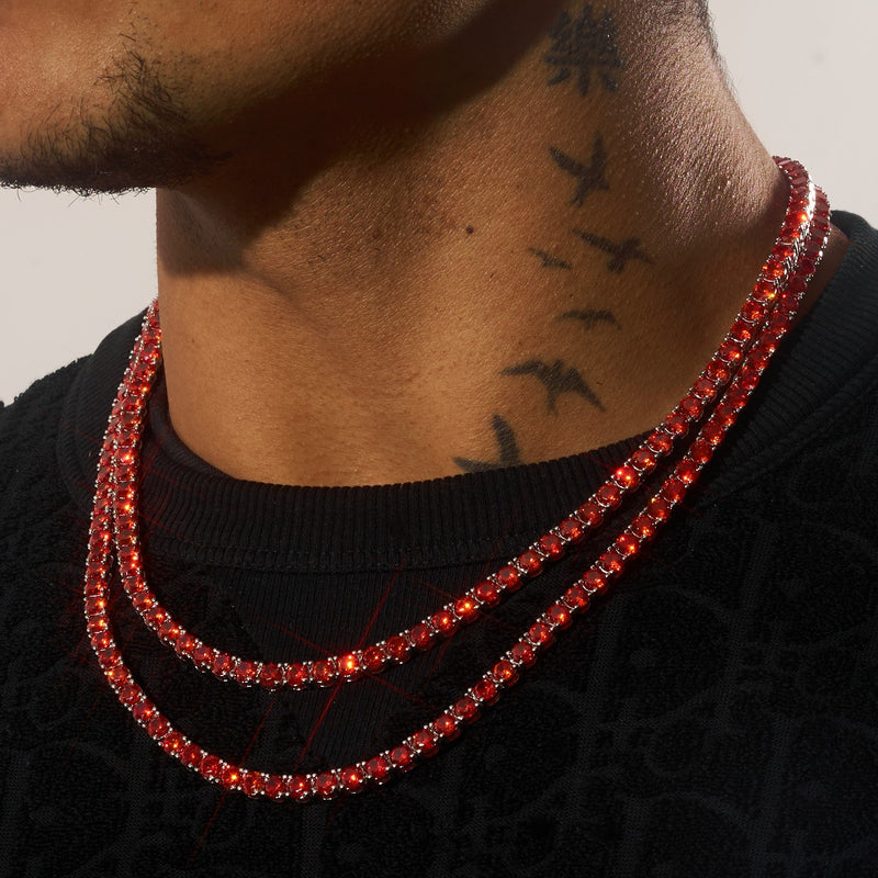 5mm Tennis Chain - Red Ruby