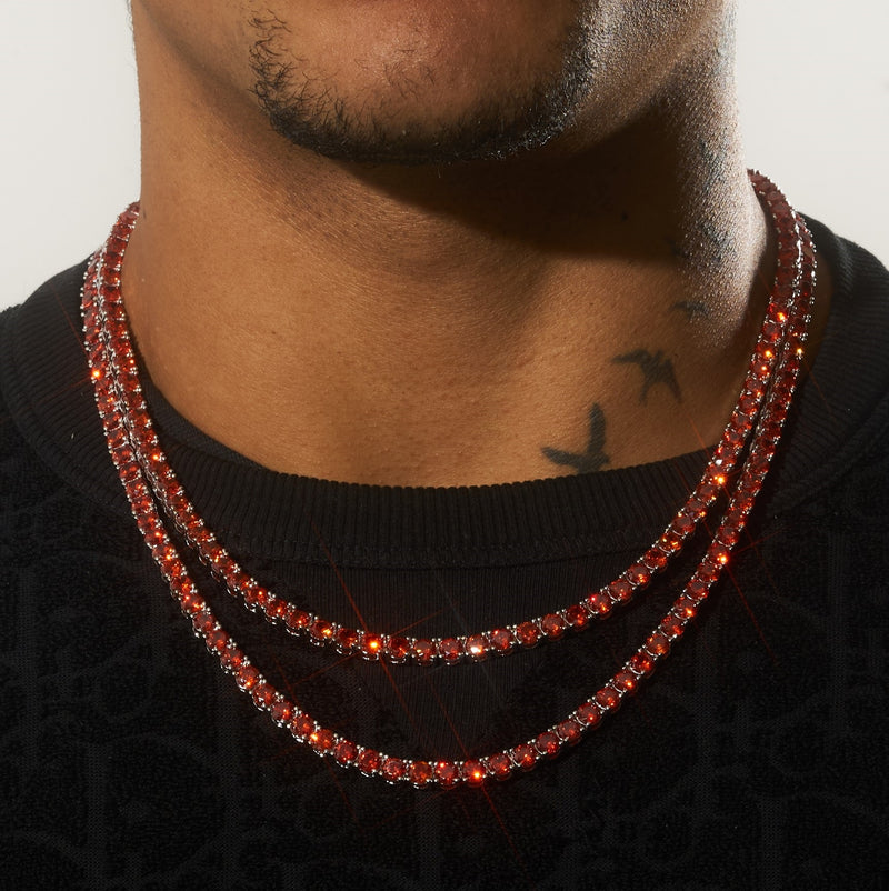 5mm Tennis Chain - Red Ruby