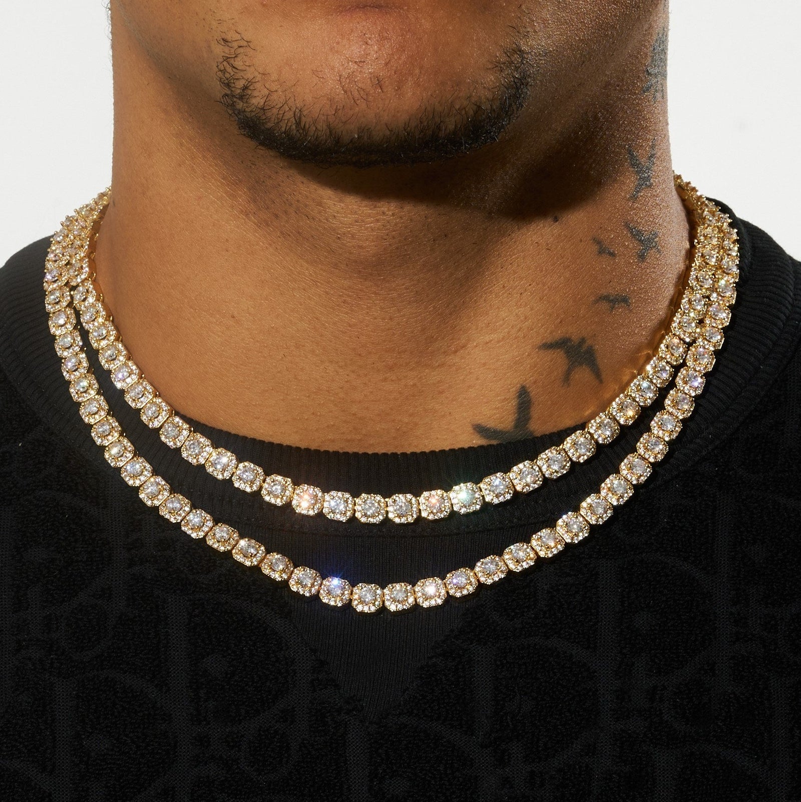 Micro Clustered Tennis Chain - Gold – Adamans