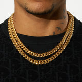 10mm Cuban Chain - Gold