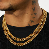 10mm Cuban Chain - Gold