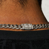 10mm Moissanite Clasp Cuban + 5mm Moissanite Tennis Chain Bundle - Silver - D Color - IF - Bundle
