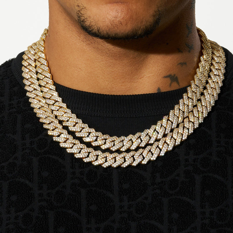 14mm Monaco Chain - Gold