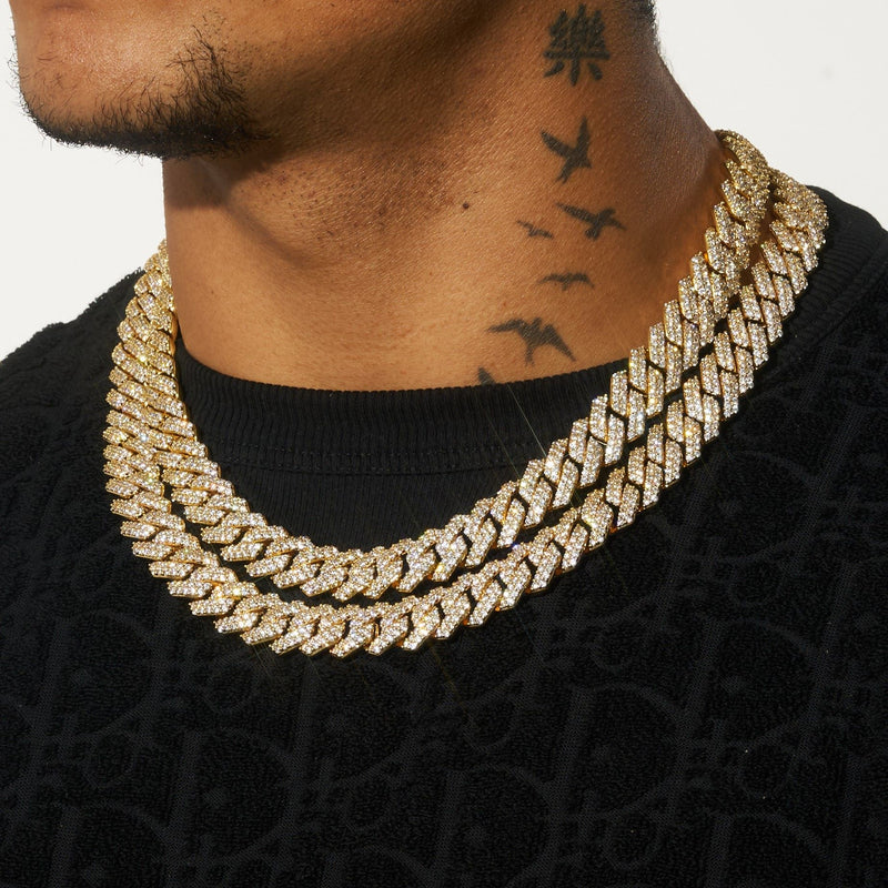 14mm Monaco Chain - Gold